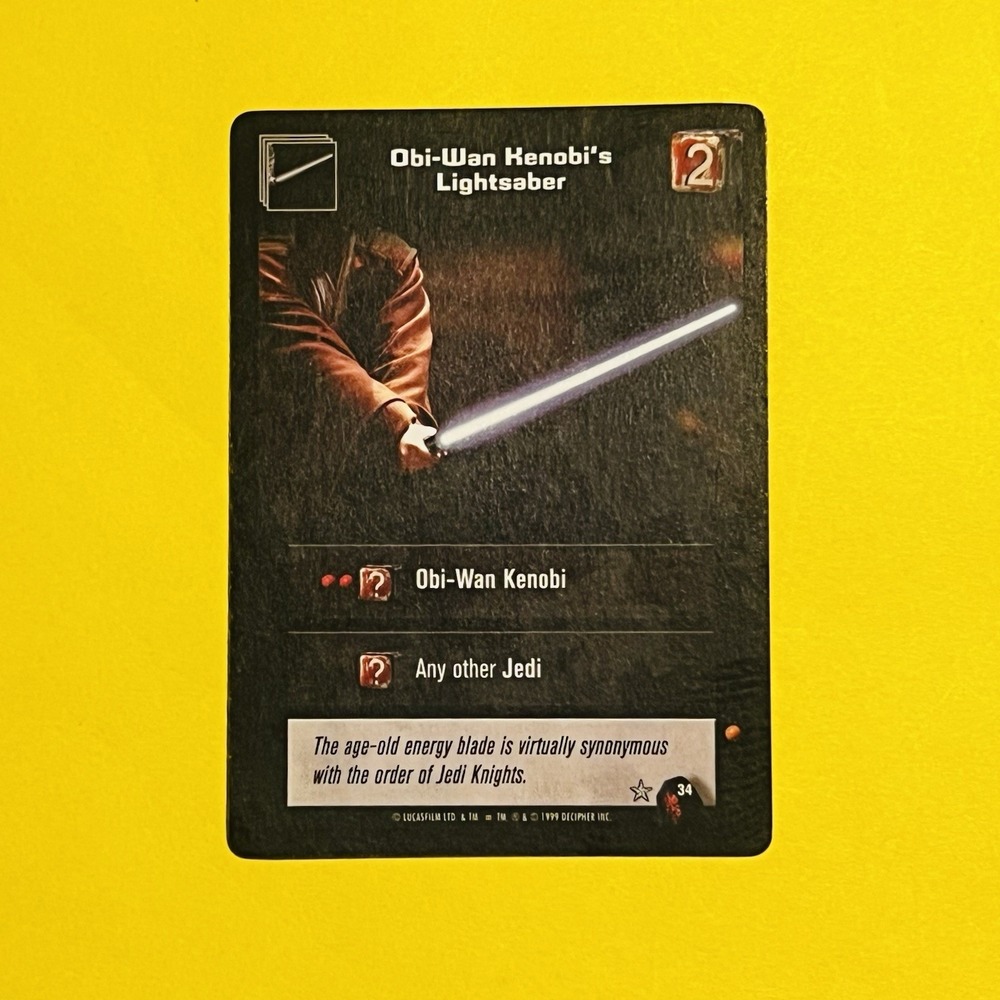 Young Jedi CCG - MODM - Obi-Wan Kenobi's Lightsaber #34